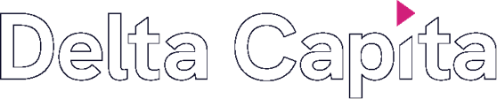 White Delta Capita logo on transparent background